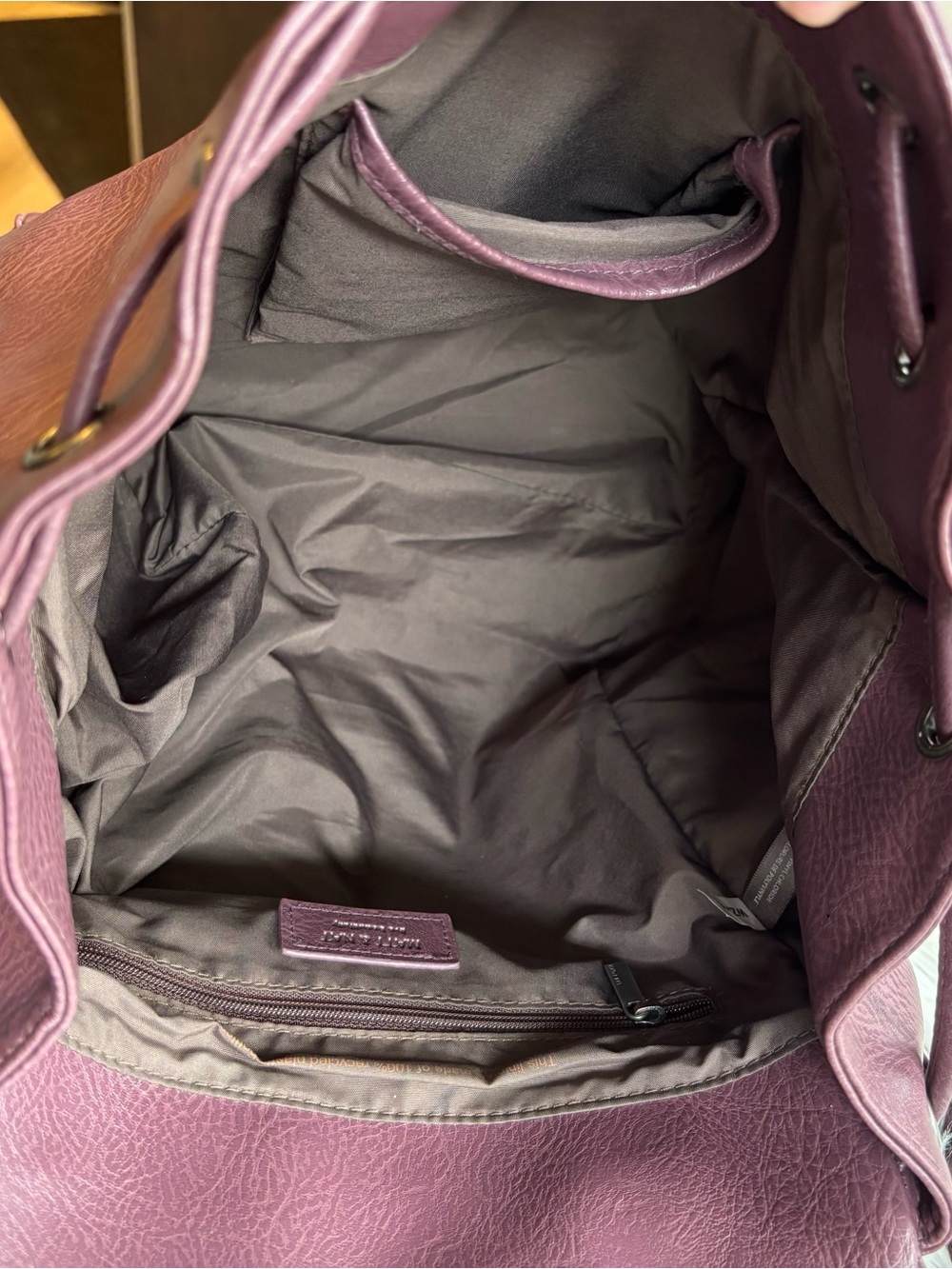 Matt&Nat Pebbled Plum Vegan Backpack - Picture 5 of 9
